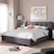 Baxton Studio Germaine Dark Grey King Size Grid-Tufting Platform Bed 125-7024 - alternate 5